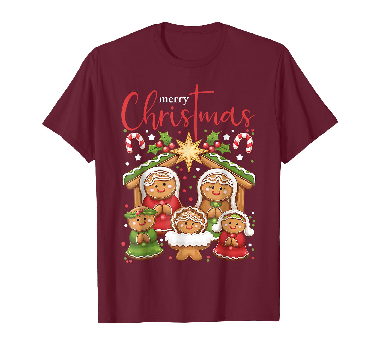 Jesus The Reason Gingerbread Christmas Christian Nativity T-Shirt
