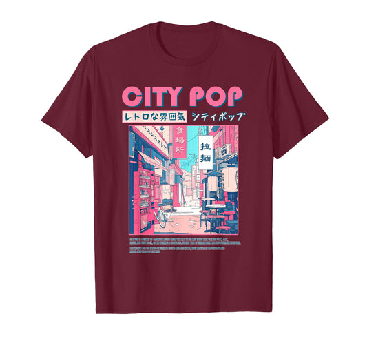 City Pop Cute Ramen Alley Japanese Aesthetics T-Shirt