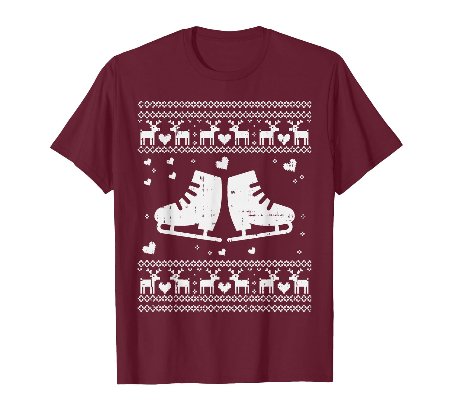 Ugly Christmas Ice Skater Shirt Skate Skating Shoe Girl Gift T-Shirt