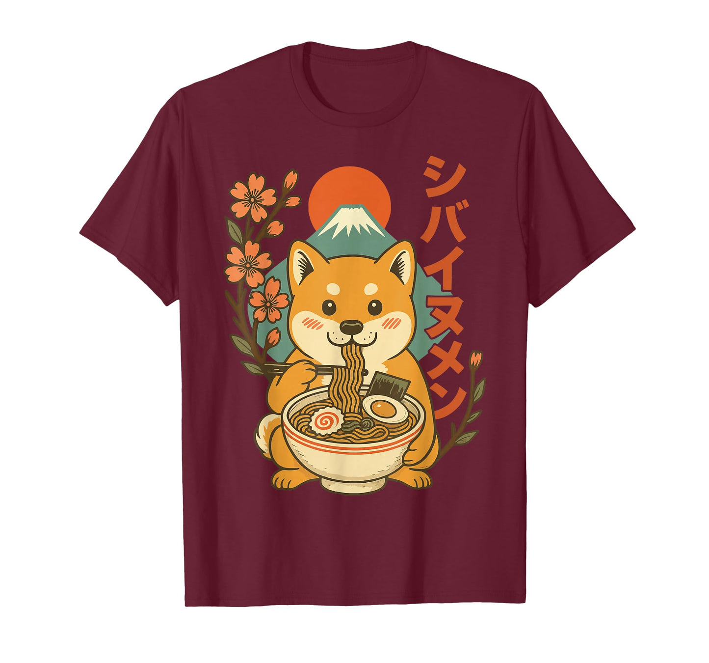 Anime Shiba Inu Eating Ramen Japanese Ramen Japan T-Shirt