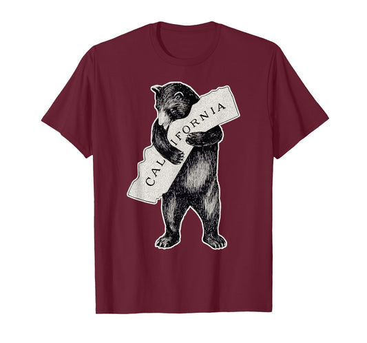 I Love California Shirt Art-Retro Vintage Cali Pride Bear T-Shirt