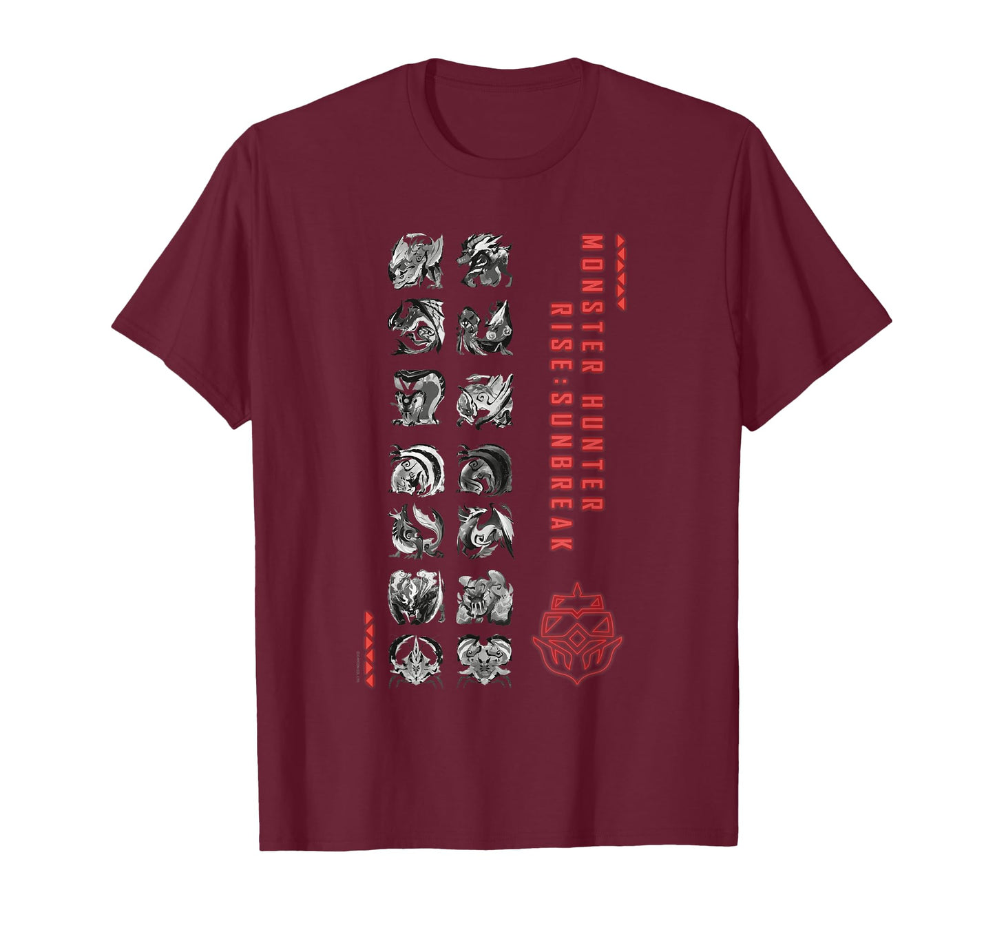 Monster Hunter Rise：SUNBREAK Gaming Design T-Shirt Small