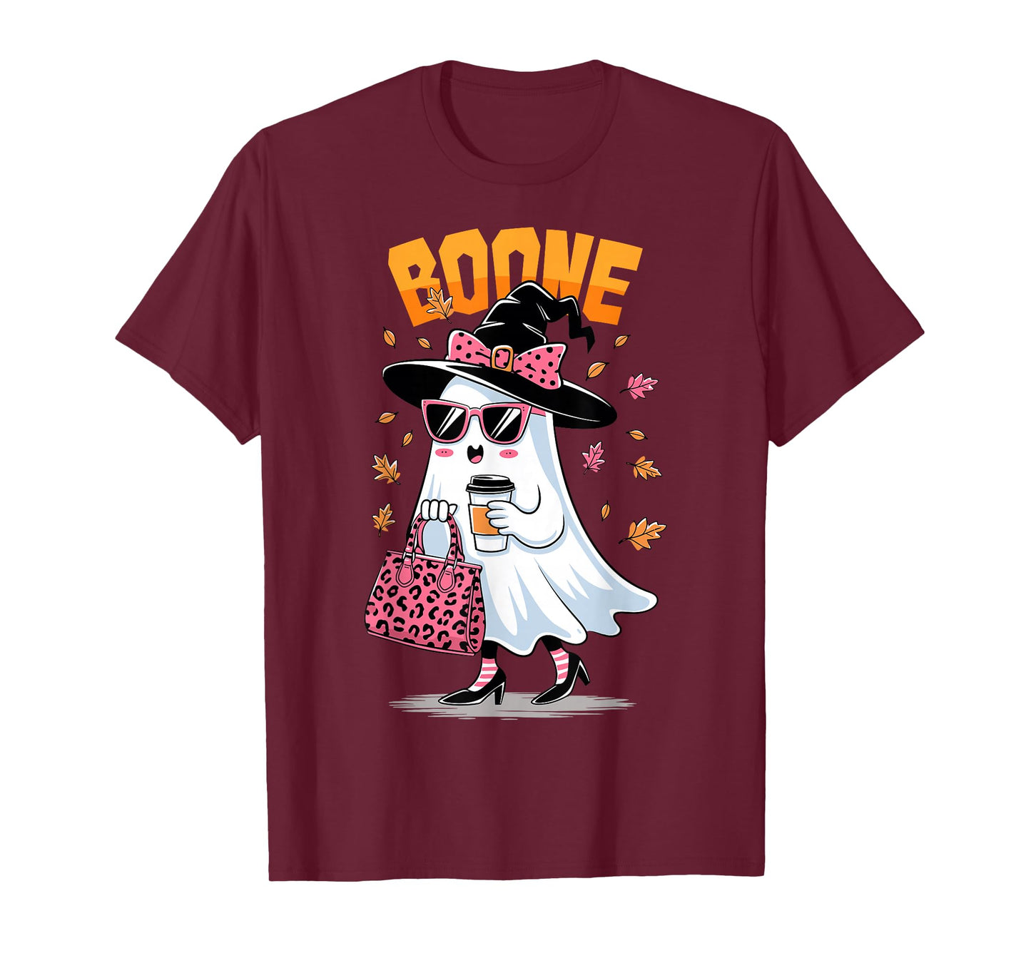 Retro Boo Boone Girls First Name Funny Halloween Ghost 2025 T-Shirt