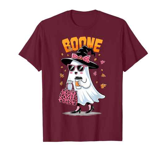 Retro Boo Boone Girls First Name Funny Halloween Ghost 2025 T-Shirt