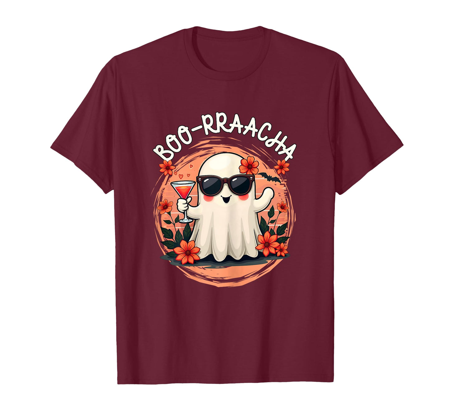 Cute Halloween Ghost Boo-Rraacha Ghost Drinking Boo Racha T-Shirt