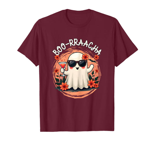 Cute Halloween Ghost Boo-Rraacha Ghost Drinking Boo Racha T-Shirt