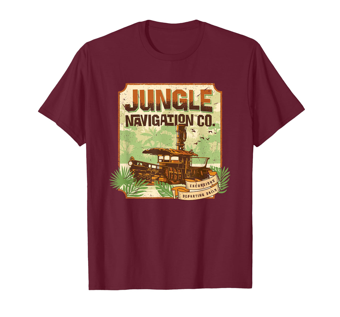 Disney Jungle Cruise Excursions Departing Daily T-Shirt Small