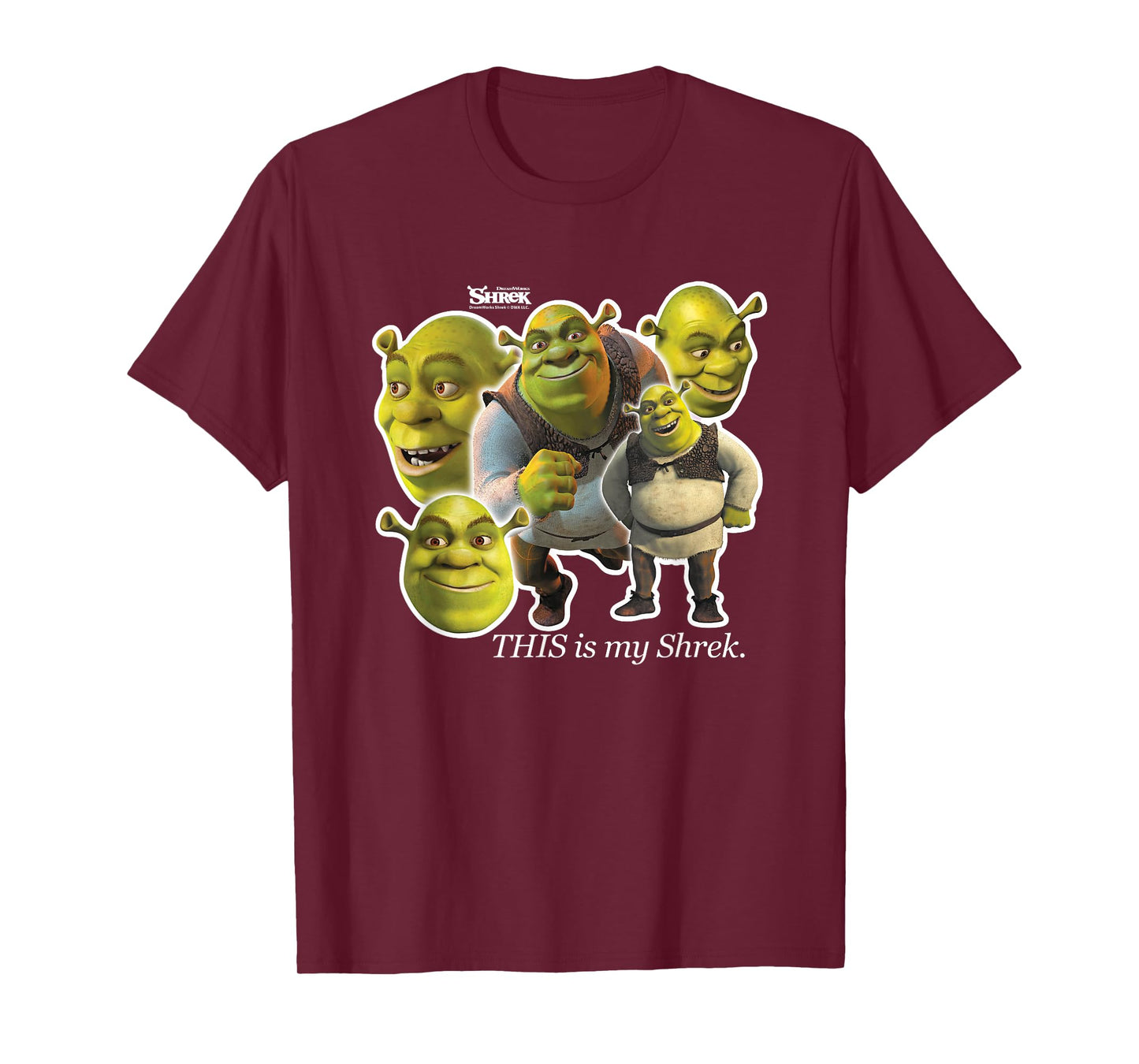 Shrek This Is My Shrek Expressions Collage T-Shirt