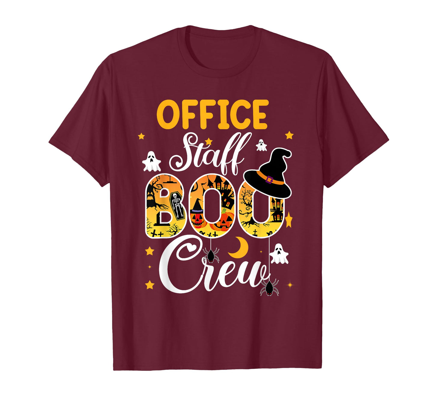 Office Staff Boo Crew Funny Halloween Matching Costume T-Shirt