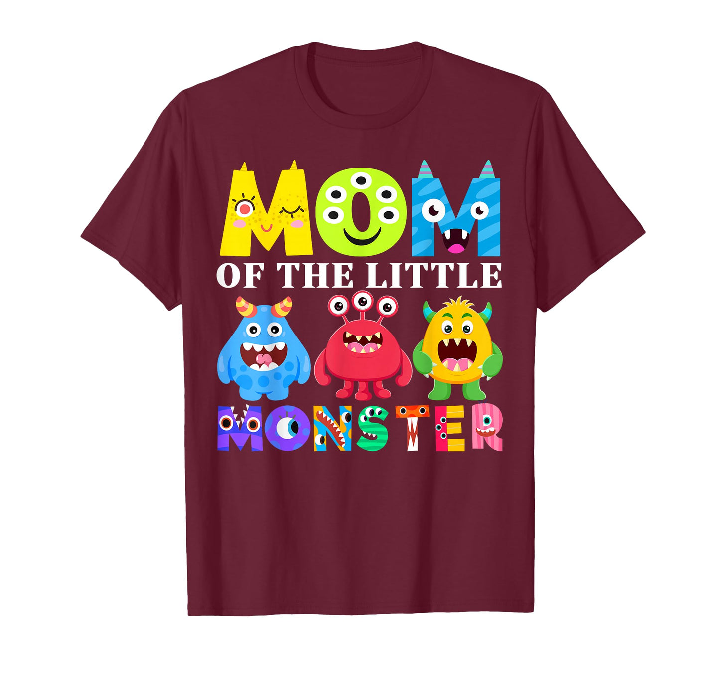 Mom Little Monster Kids 1st Birthday Party Family Monster T-Shirt