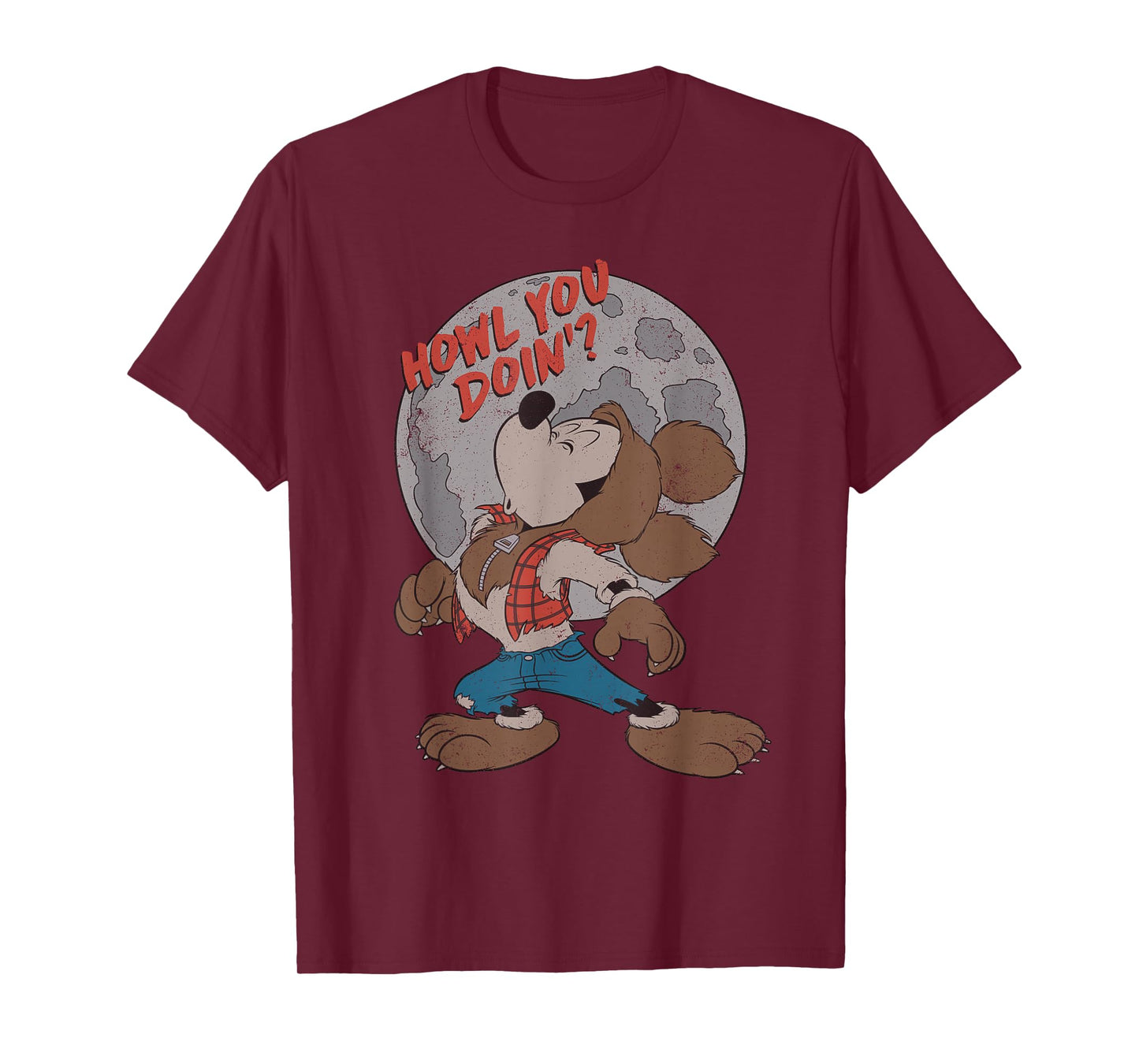 Disney Mickey Mouse Werewolf Howl You Doin' T-Shirt