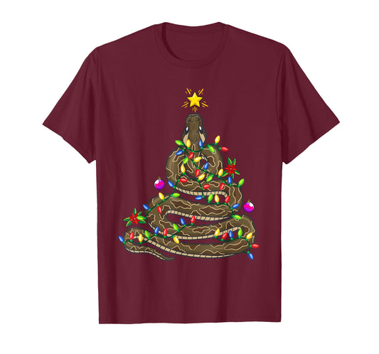 Python Christmas Tree Snake Animal T-Shirt