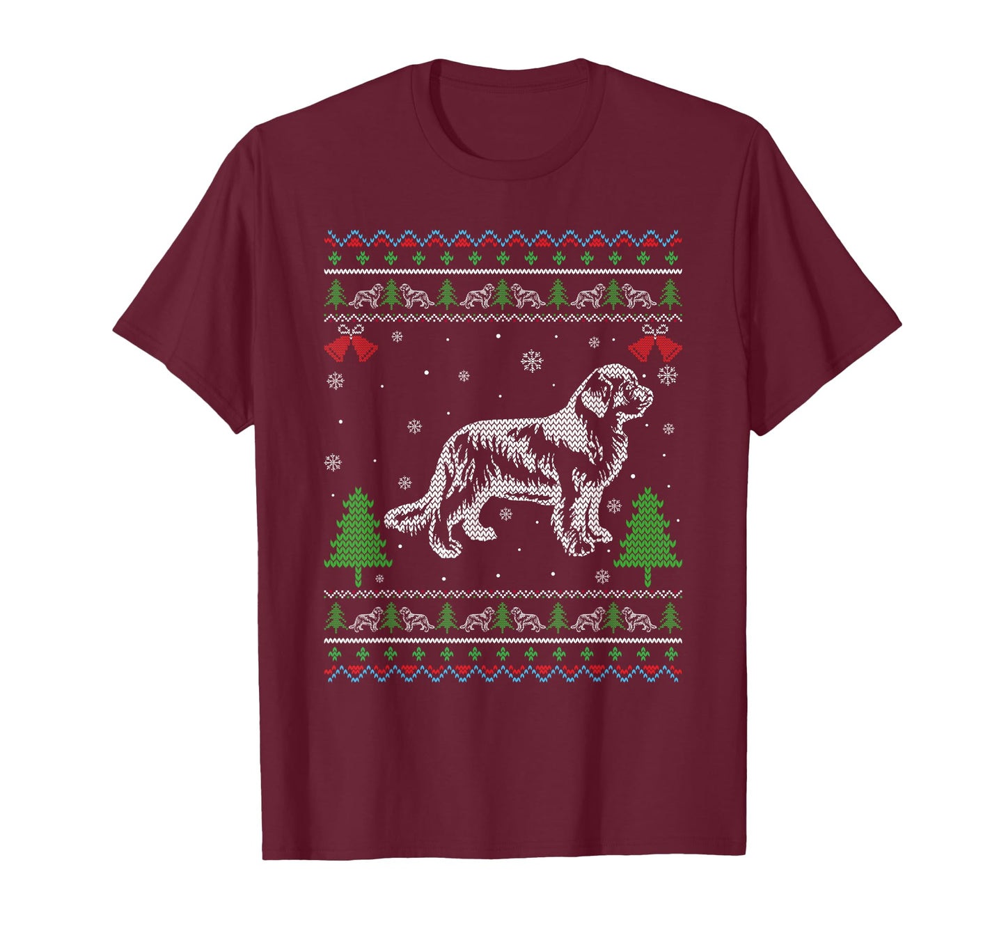 Ugly Xmas Design Newfoundland Dog Ugly Christmas Sweater T-Shirt for Men Women Kids