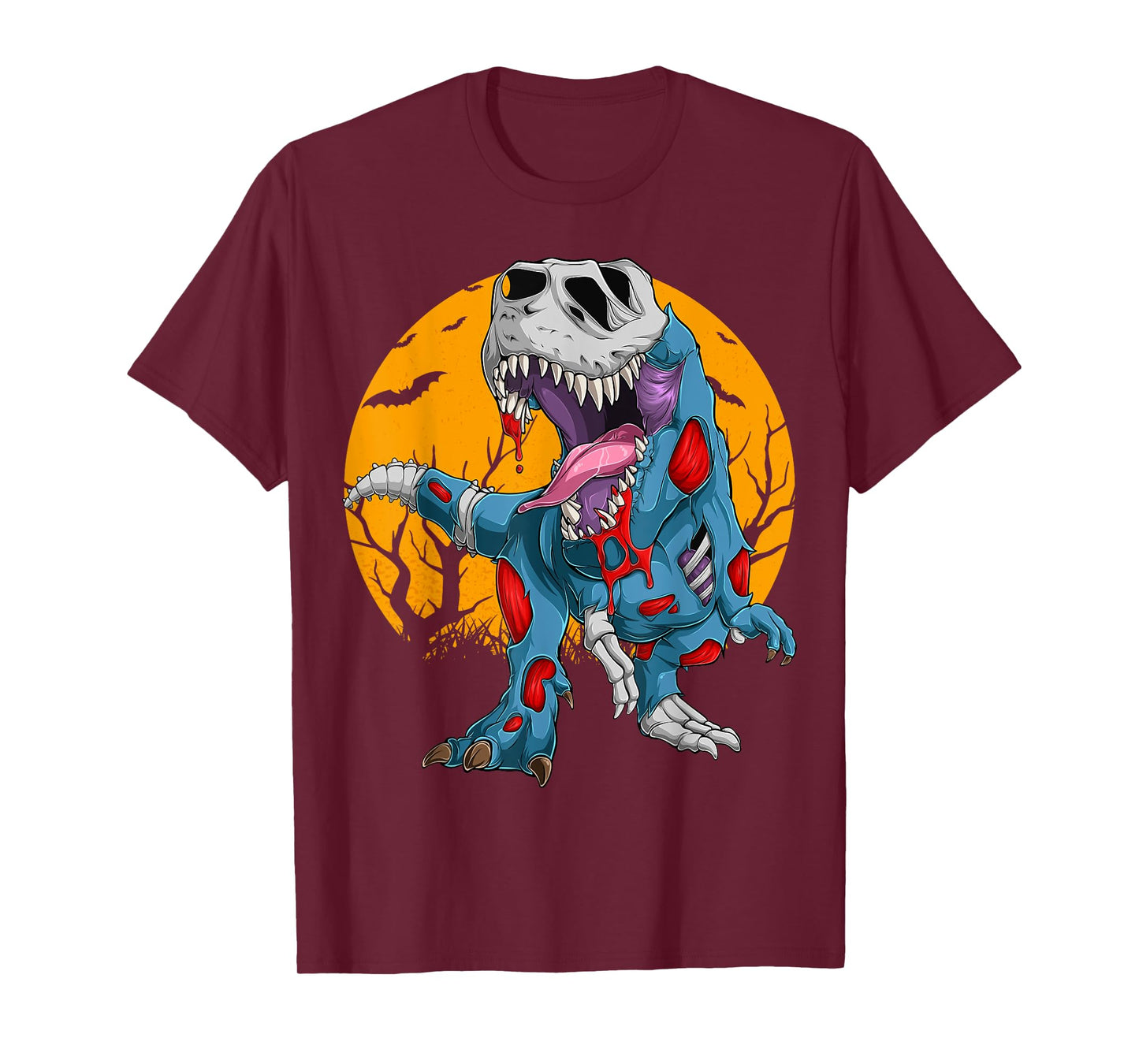 Zombie Saurus Halloween Costume Zombie Dinosaur T Rex Boys T-Shirt