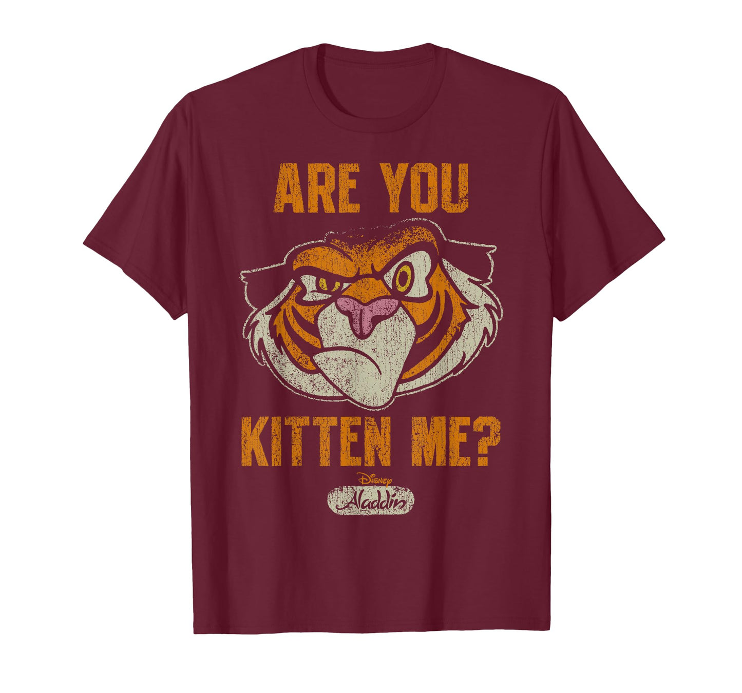 Disney Aladdin Rajah are You Kitten Me? Faded Portrait T-Shirt