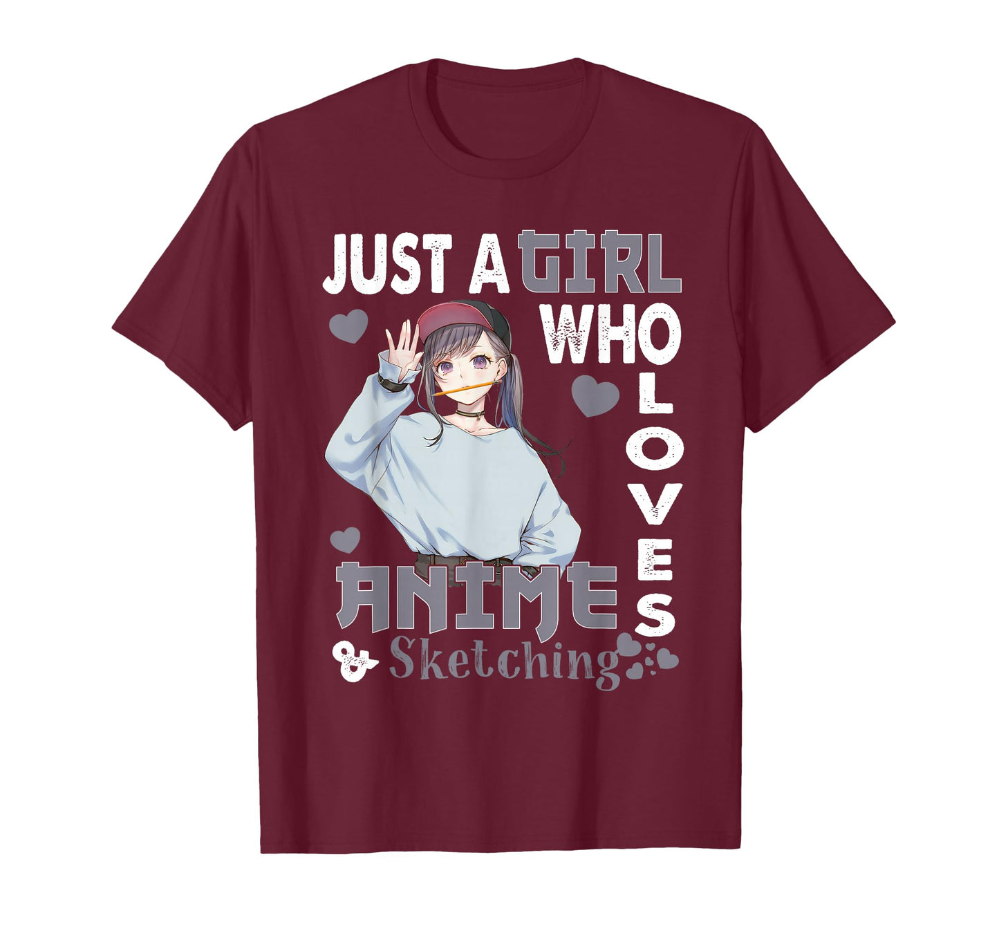Japanese Anime Drawing Gifts Just A Girl Who Loves Sketching T-Shirt