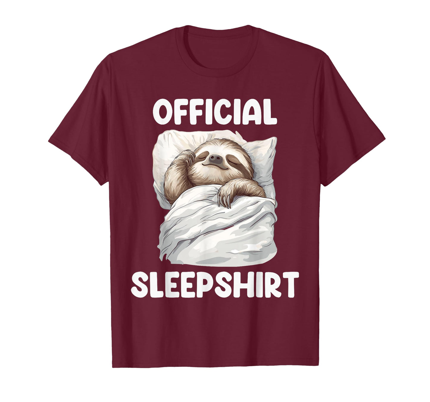 Official Sleepshirt Cute Sleeping Sloth Animal Lovers Pajama T-Shirt