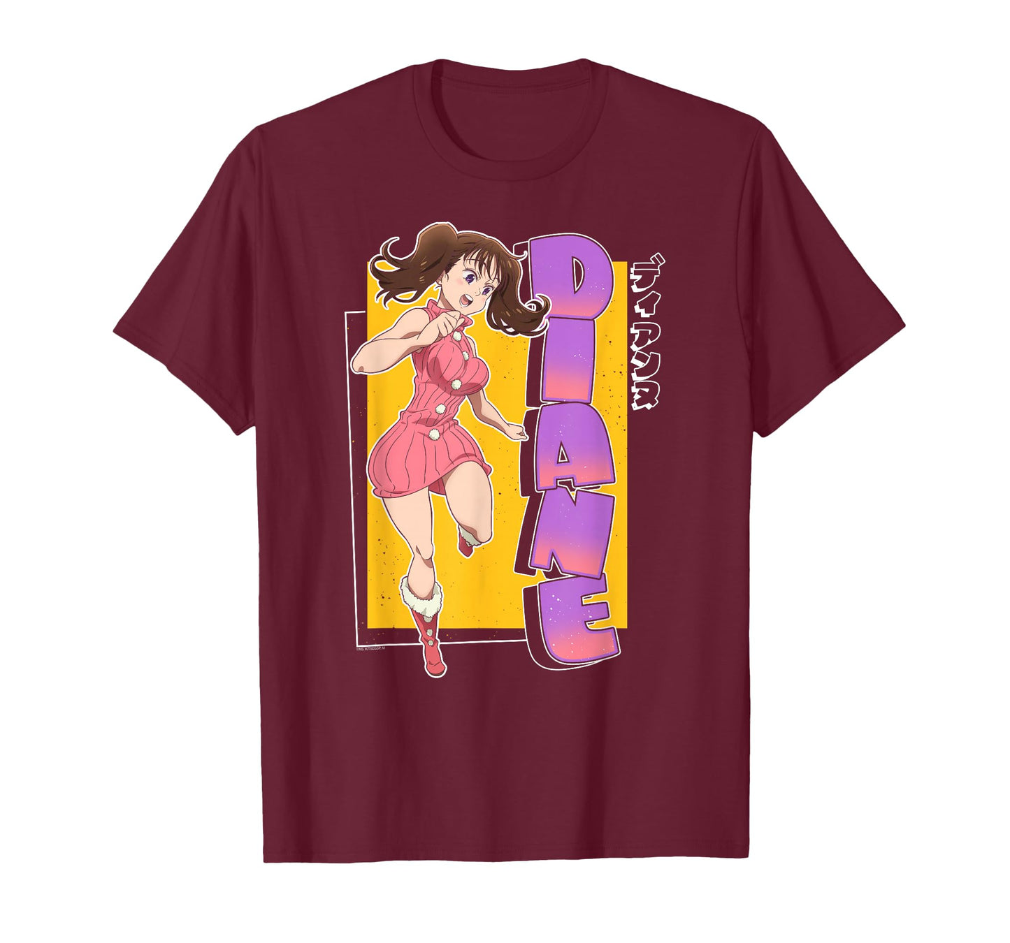 The Seven Deadly Sins Diane Colorful Portrait Anime T-Shirt