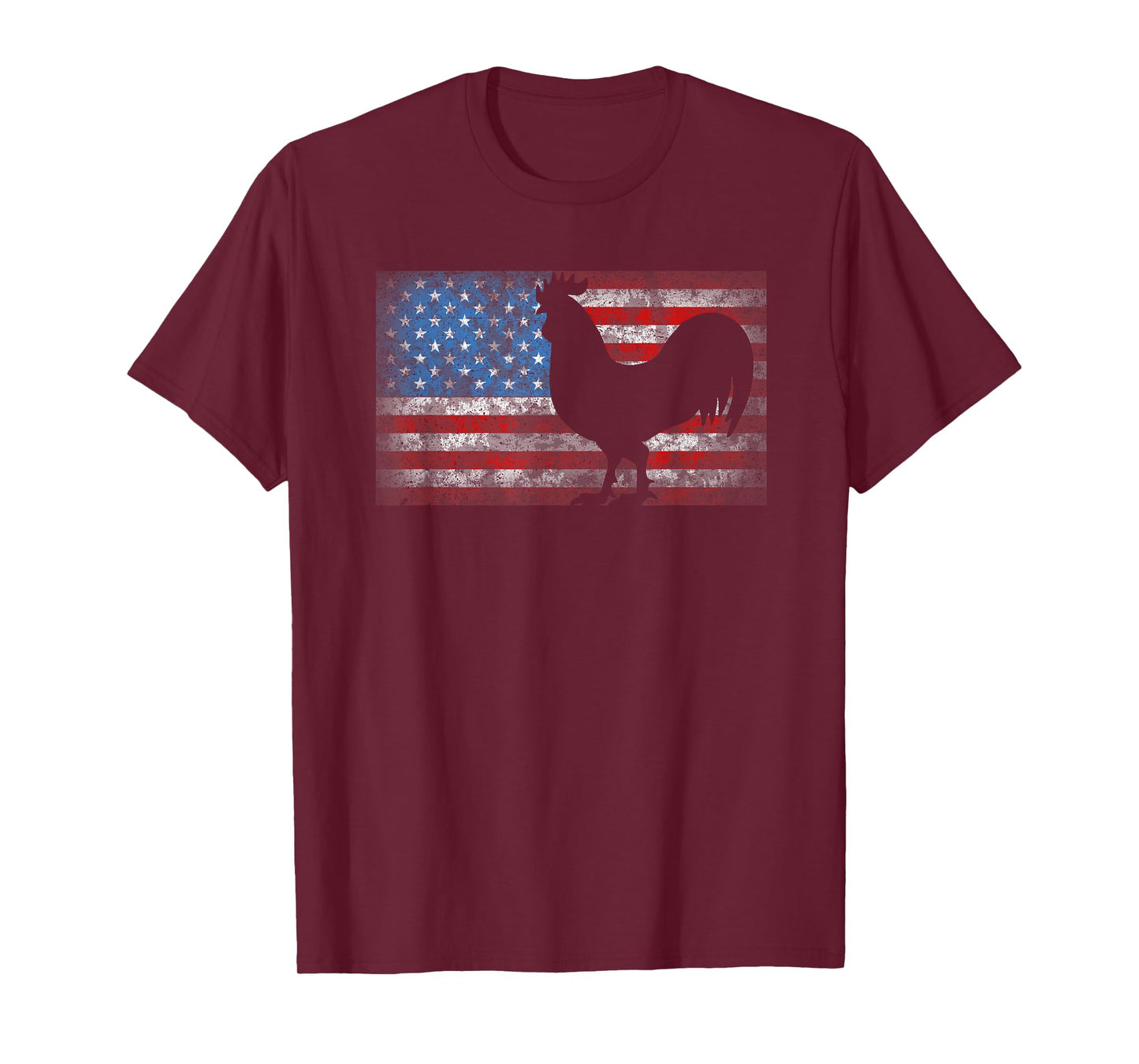 American Flag Rooster Chicken 4th of July Animal Gift T-Shirt