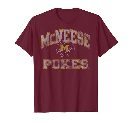 McNeese State Cowboys Vintage Worn Blue Officially Licensed T-Shirt