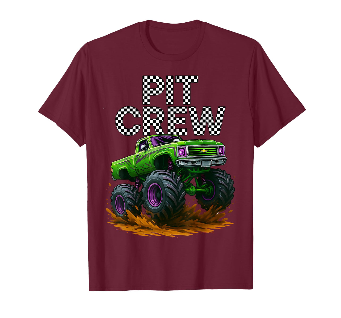 Monster Truck Pit Crew Family Matching Birthday Party T-Shirt
