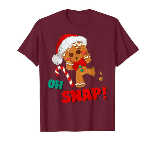 Gingerbread Man Oh Snap Christmas Funny Cookie Baking Gift T-Shirt