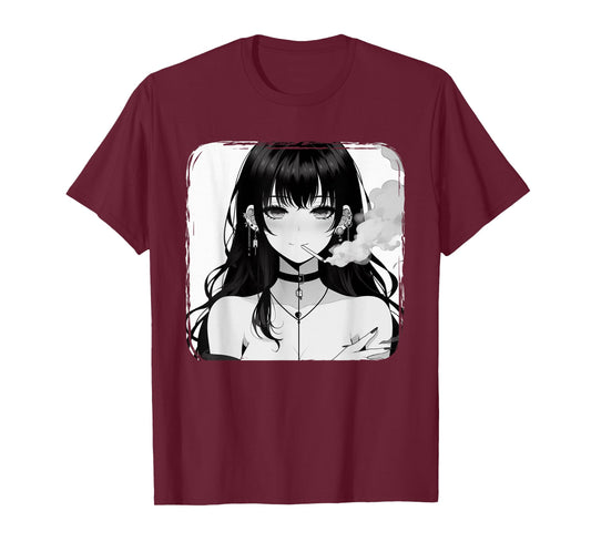 Anime Horror Girl Aesthetic Grunge Waifu Japanese Otaku T-Shirt