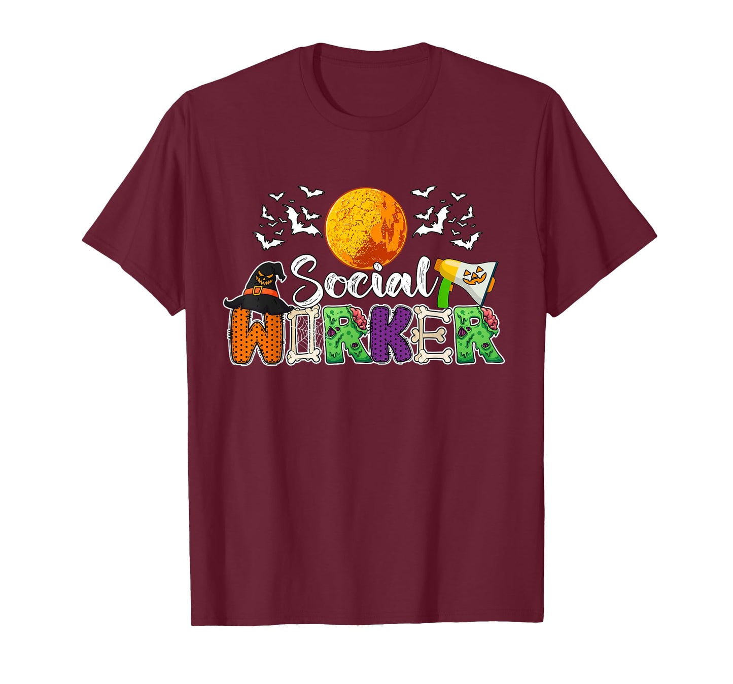 Social Worker Job Halloween Zombies Witch Costume Team T-Shirt