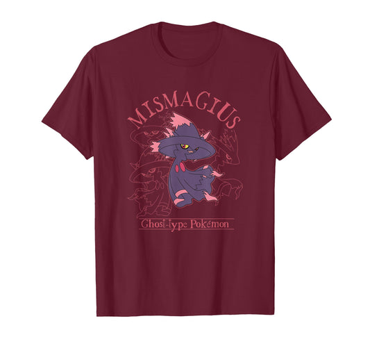 Pokémon Mismagius Ghost-Type Pokémon Line Art Portrait T-Shirt