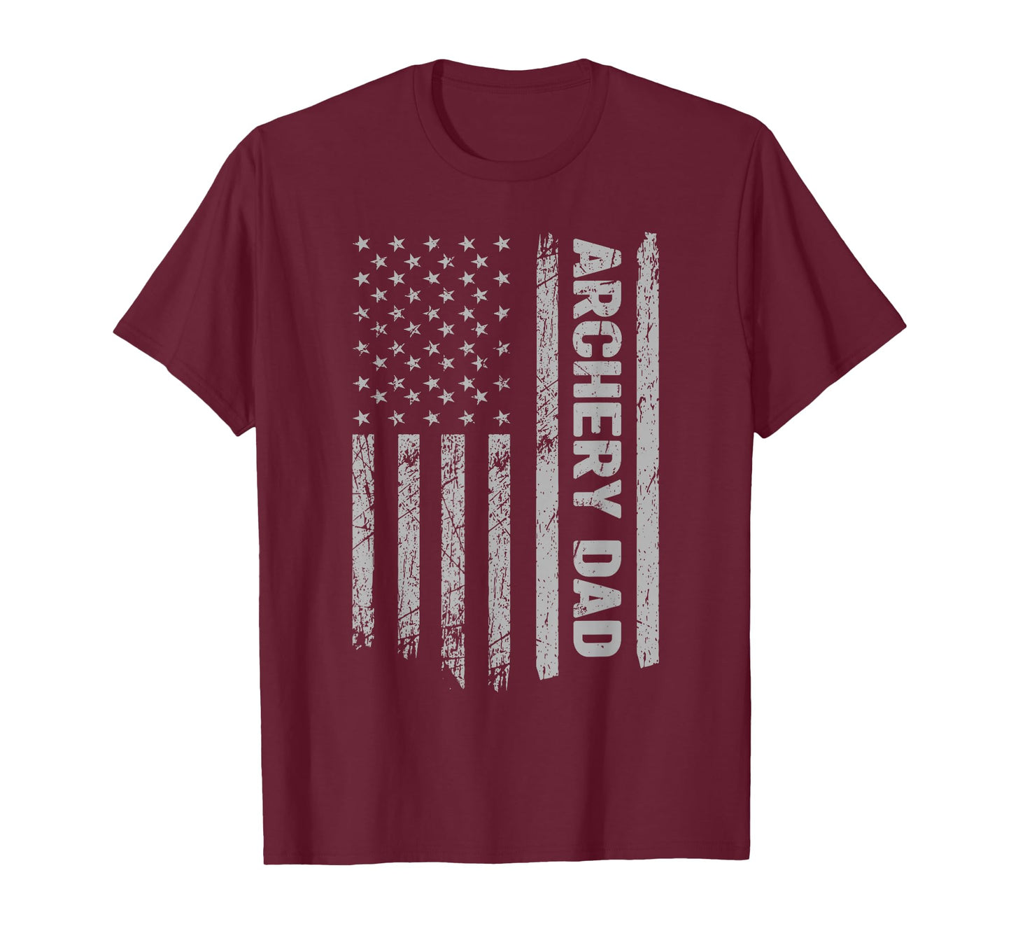 Funny Archery Dad America US Flag Patriot - Vintage Archer T-Shirt