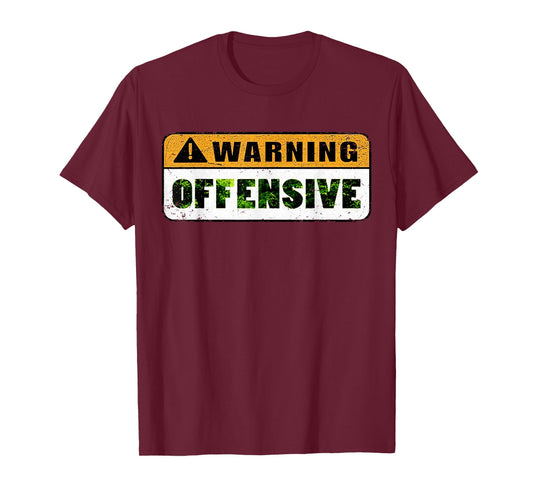 Warning Offensive T Shirt Vintage Warning Offensive Movie T-Shirt