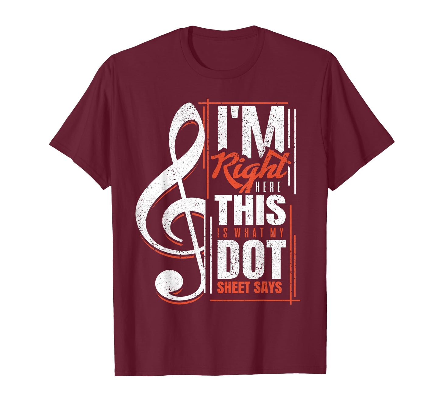 Funny Marching Band T Shirts Dot Sheets Music Drill Practice T-Shirt