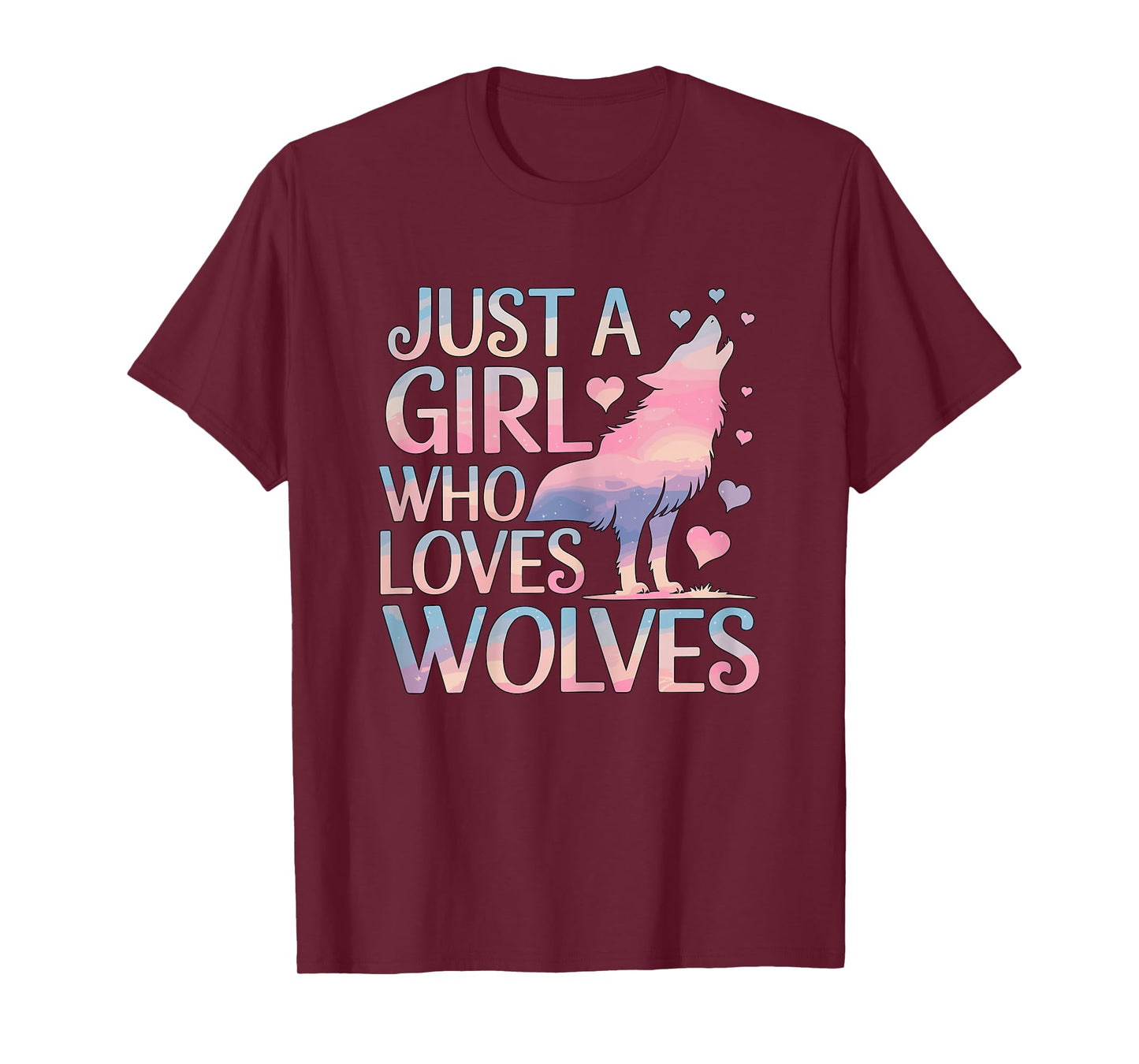 Just a Girl Who Loves Wolves Wolf T-Shirt
