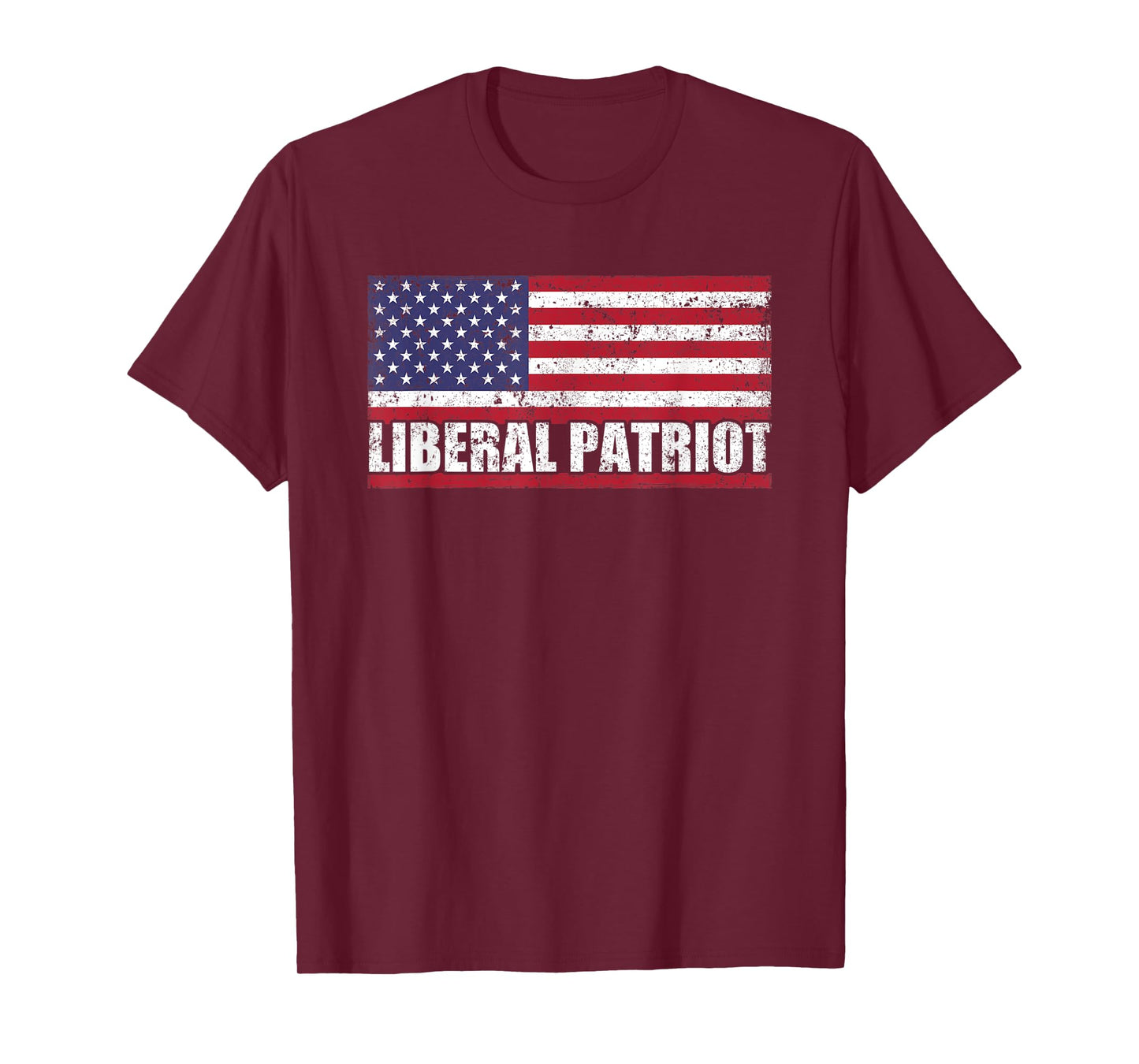 Liberal Patriot USA Flag Patriotic Proud American T-Shirt for Women Men