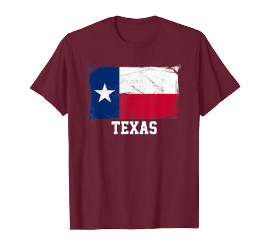 Texas United States Vintage Distressed Flag T Shirt T-Shirt
