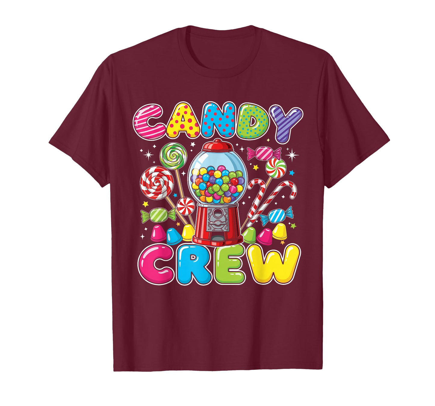 Candy Land Costume Adult Women, Colorful Sweet Candy Crew T-Shirt