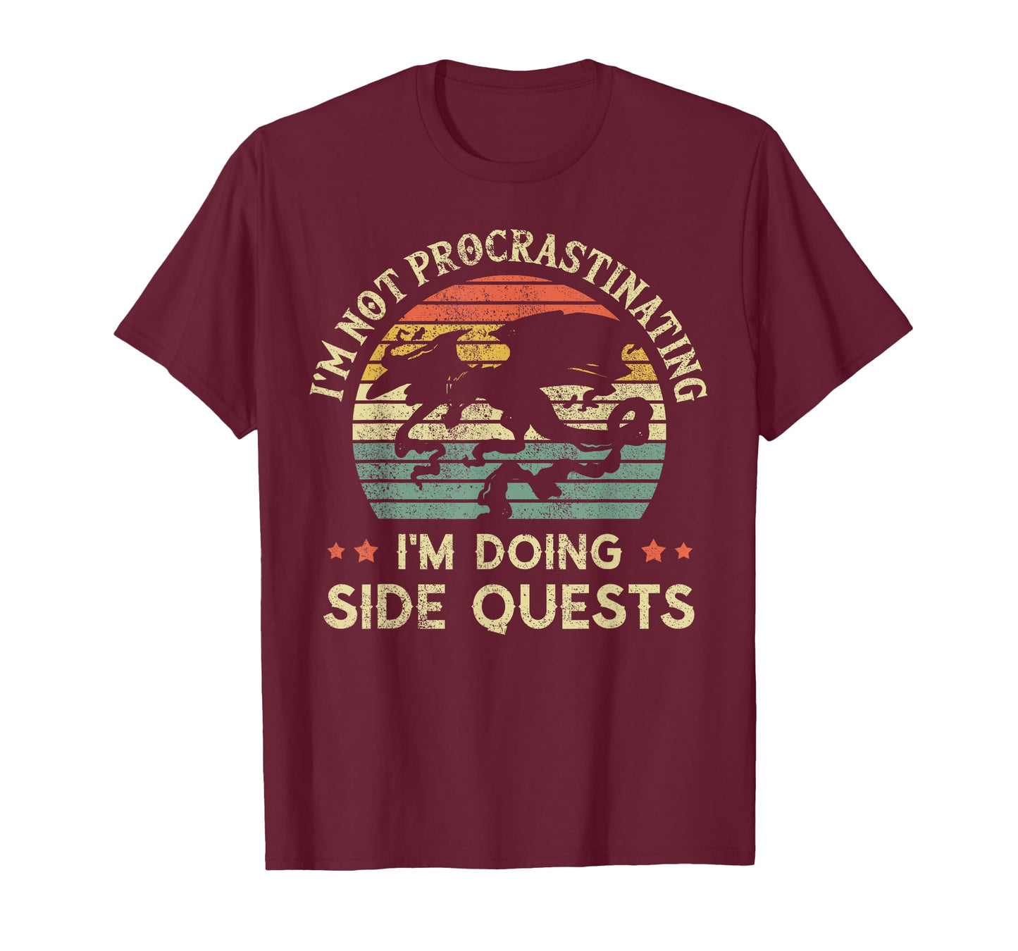 I'm Not Procrastinating I'm Doing Side Quests Retro Vintage T-Shirt