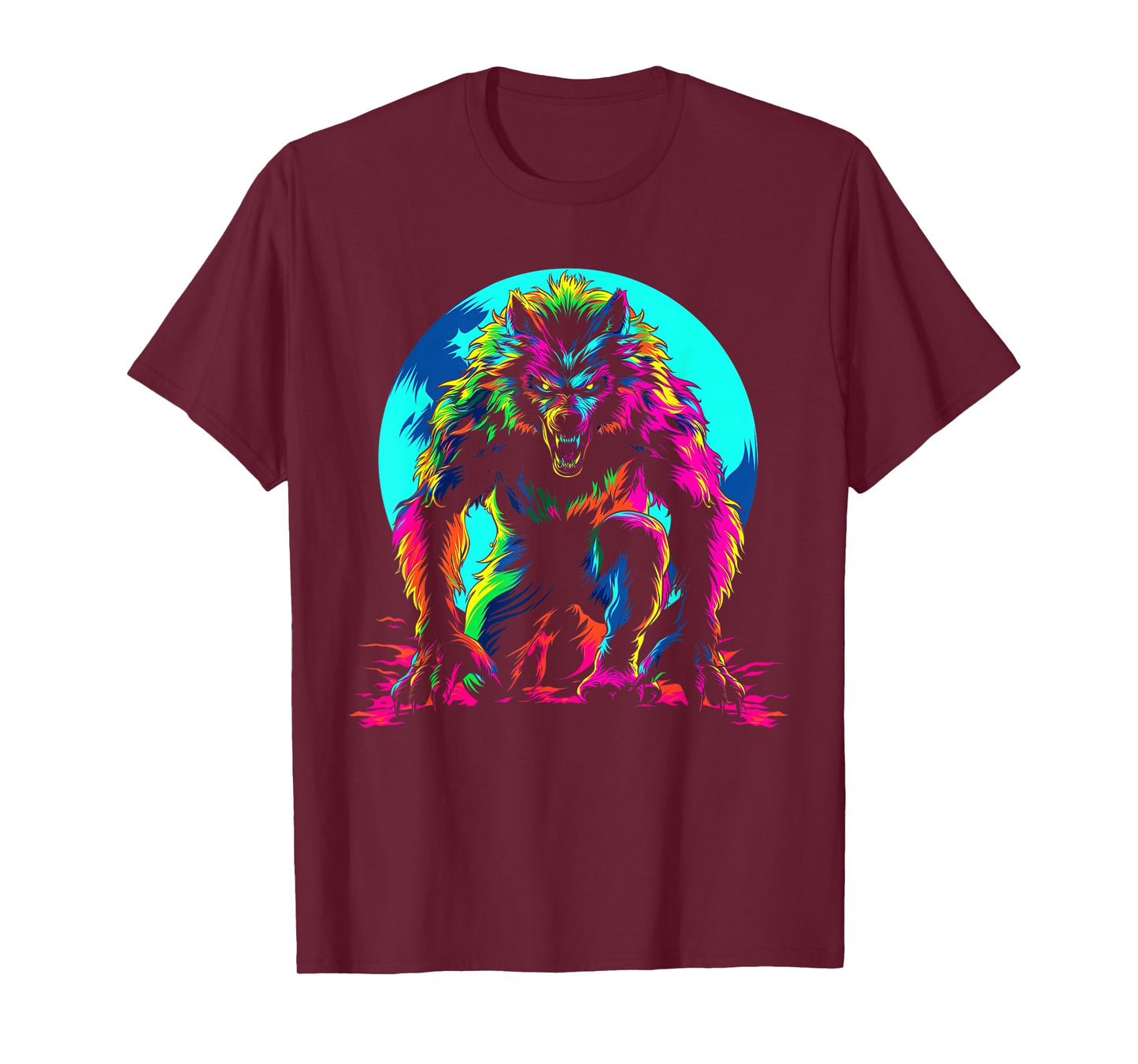 Werewolf Wolf Moon Popart T-Shirt