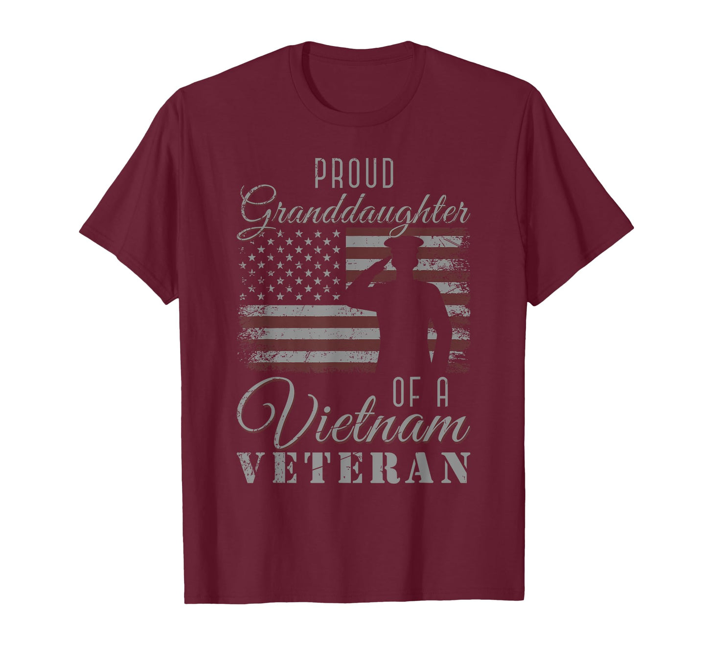 Proud Granddaughter US Flag 4th Of July Vietnam Veteran T-Shirt