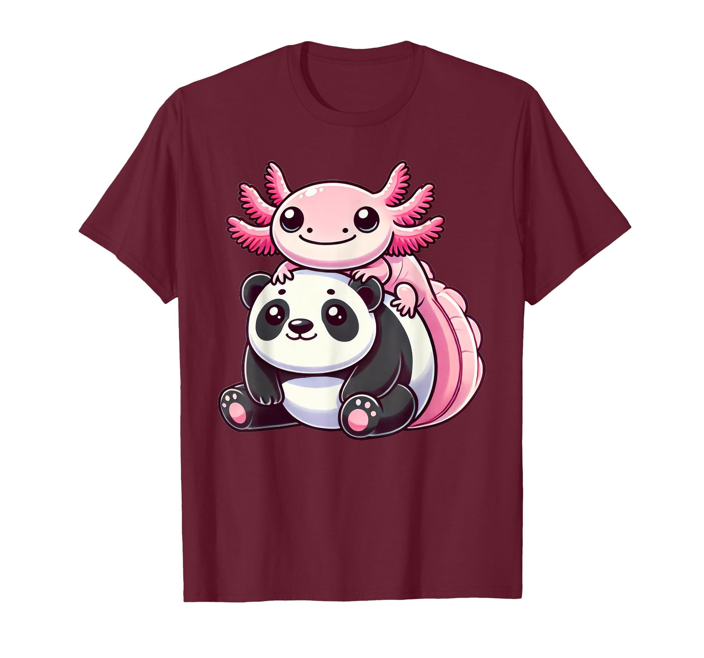Anime Kawaii Axolotl Panda Bear T-Shirt