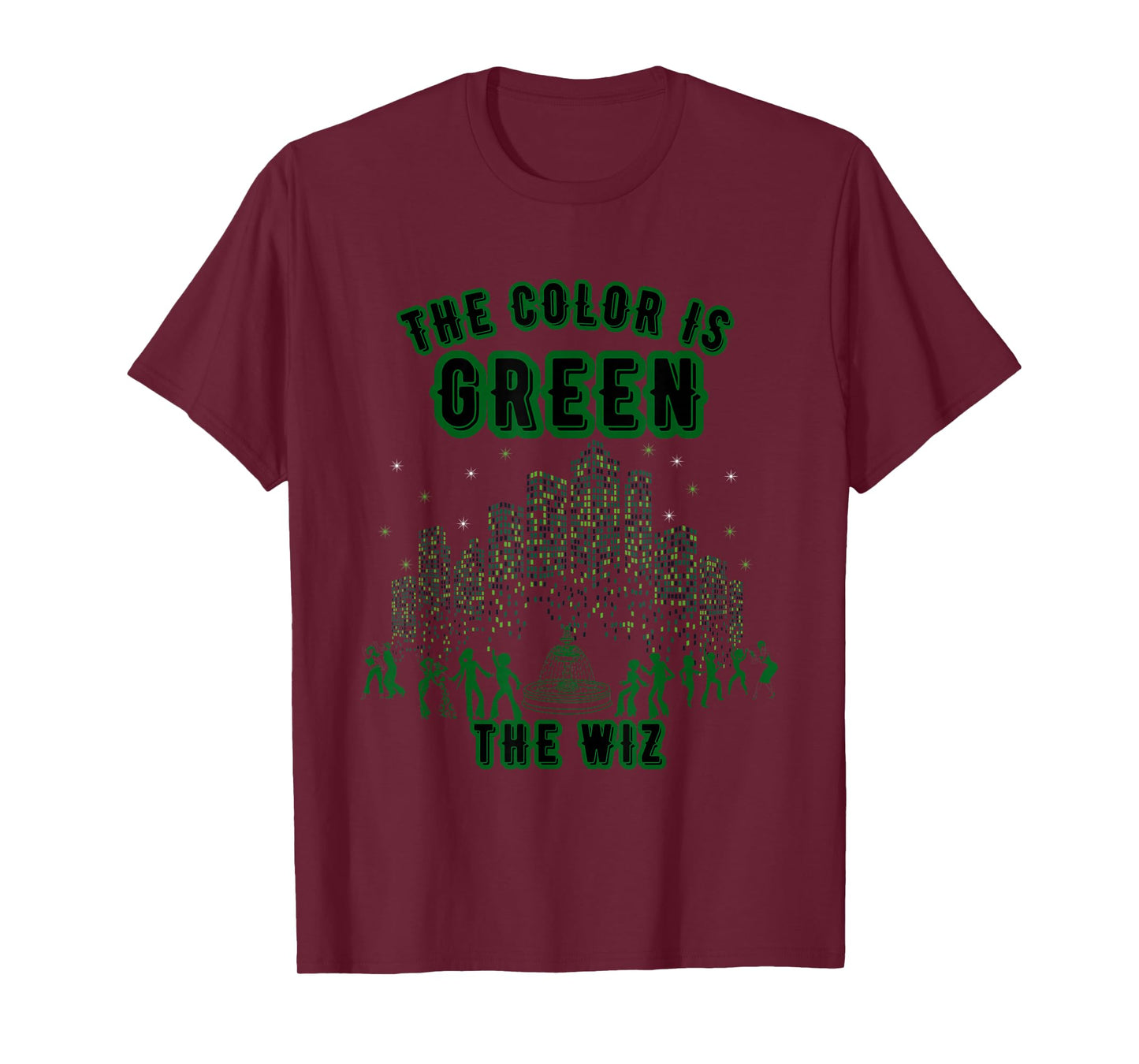 The Color is Green - The-Wiz Retro Graphic Casual T-Shirt