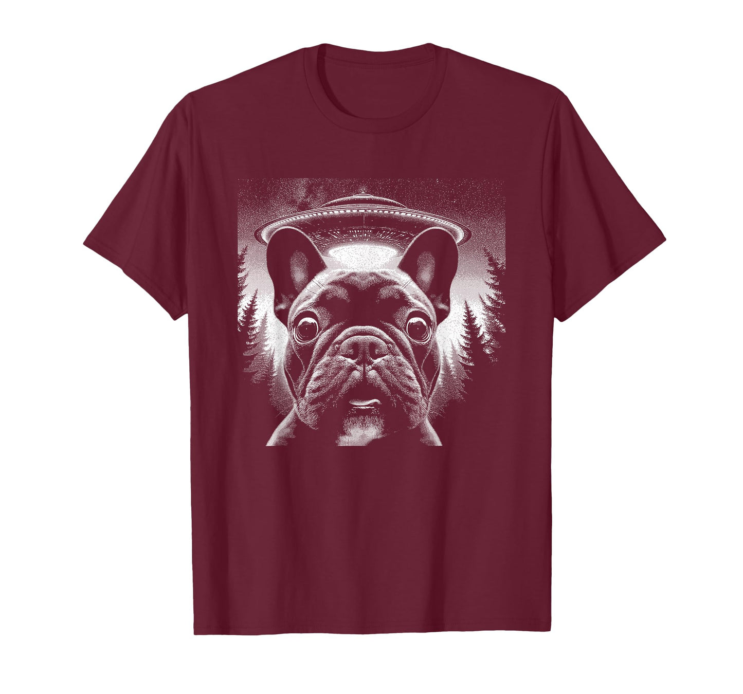 French Bulldog Selfie With UFO - Funny Graphic Alien Lover Men Women Kids T-Shirt