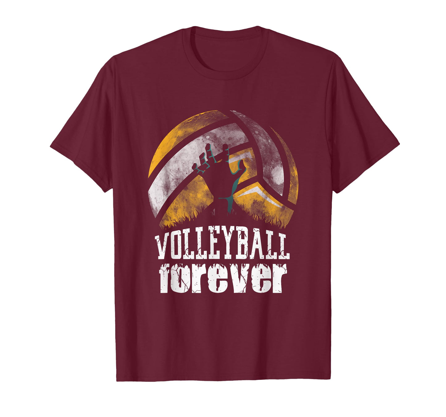 Volleyball Forever! Zombie Volleyball Player Halloween Tee T-Shirt