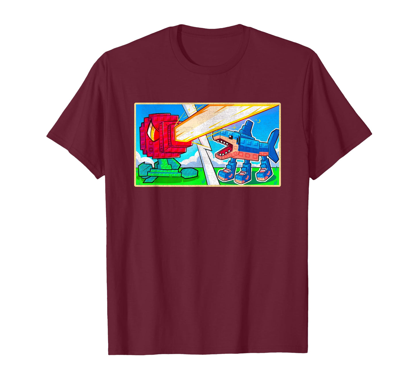 Plants Vs Brainrots Gamers Kids Boys Girls Funny Meme T-Shirt