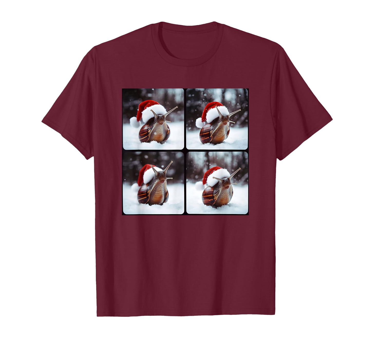 Funny Gastropod Christmas Snail Santa T-Shirt