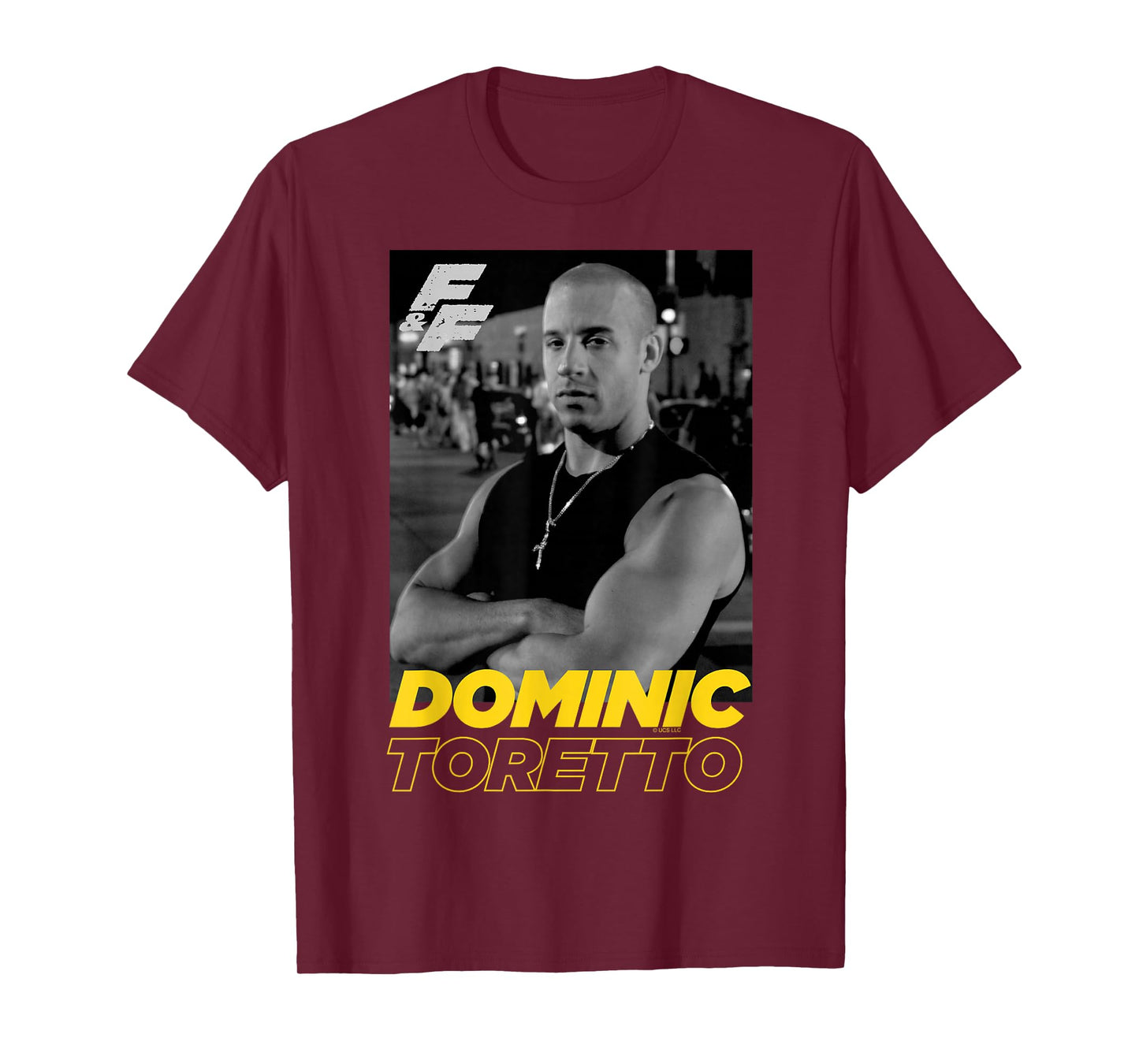 Fast & Furious Dominic Toretto Portrait Logo T-Shirt Small