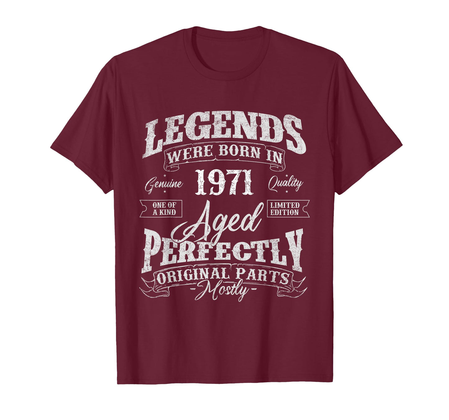 Legends Were Born In 1971 Year Of Birth Birthday T-Shirt