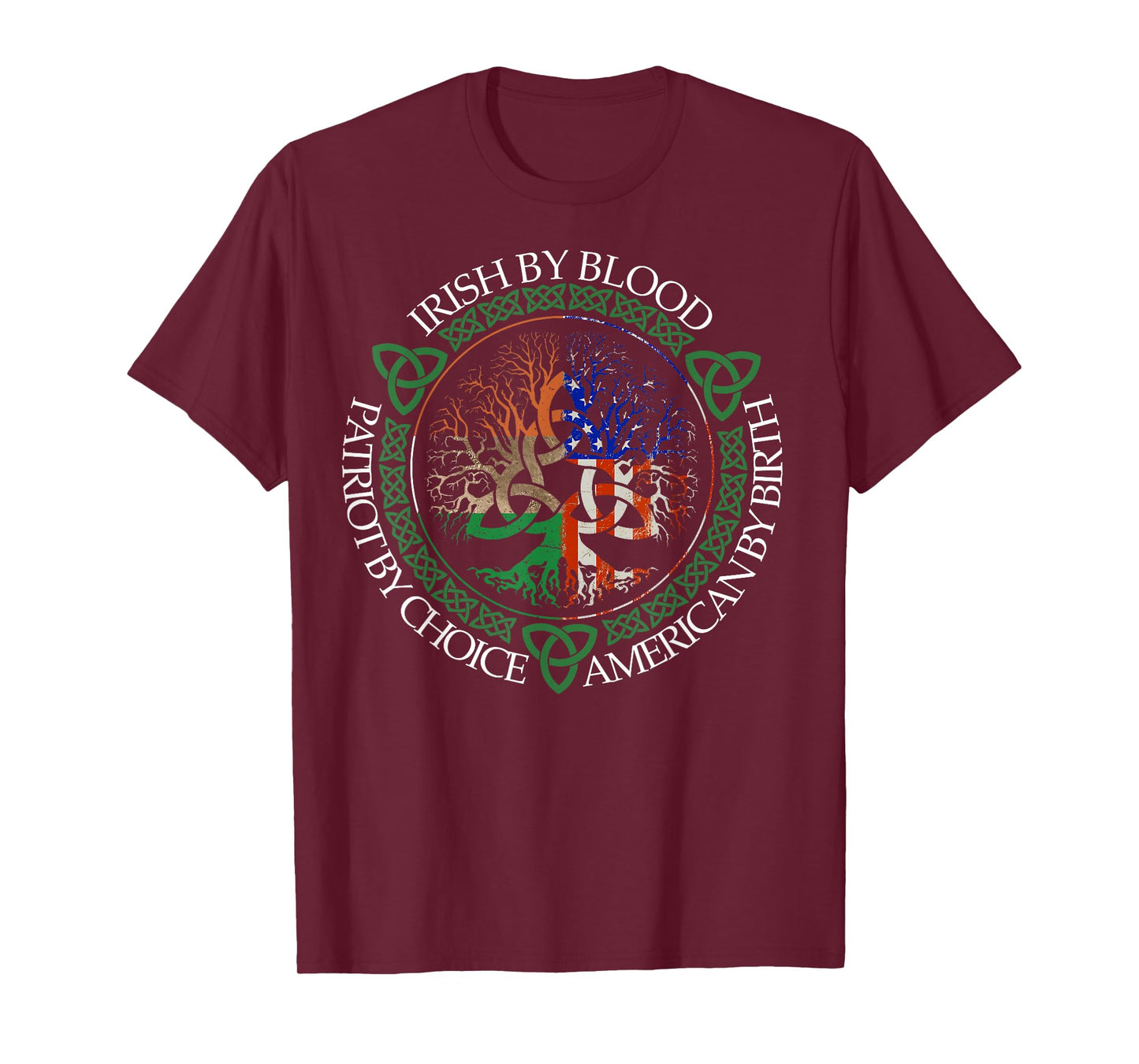Irish By Blood American By Birth Patriot By Choice Flag Us T-Shirt