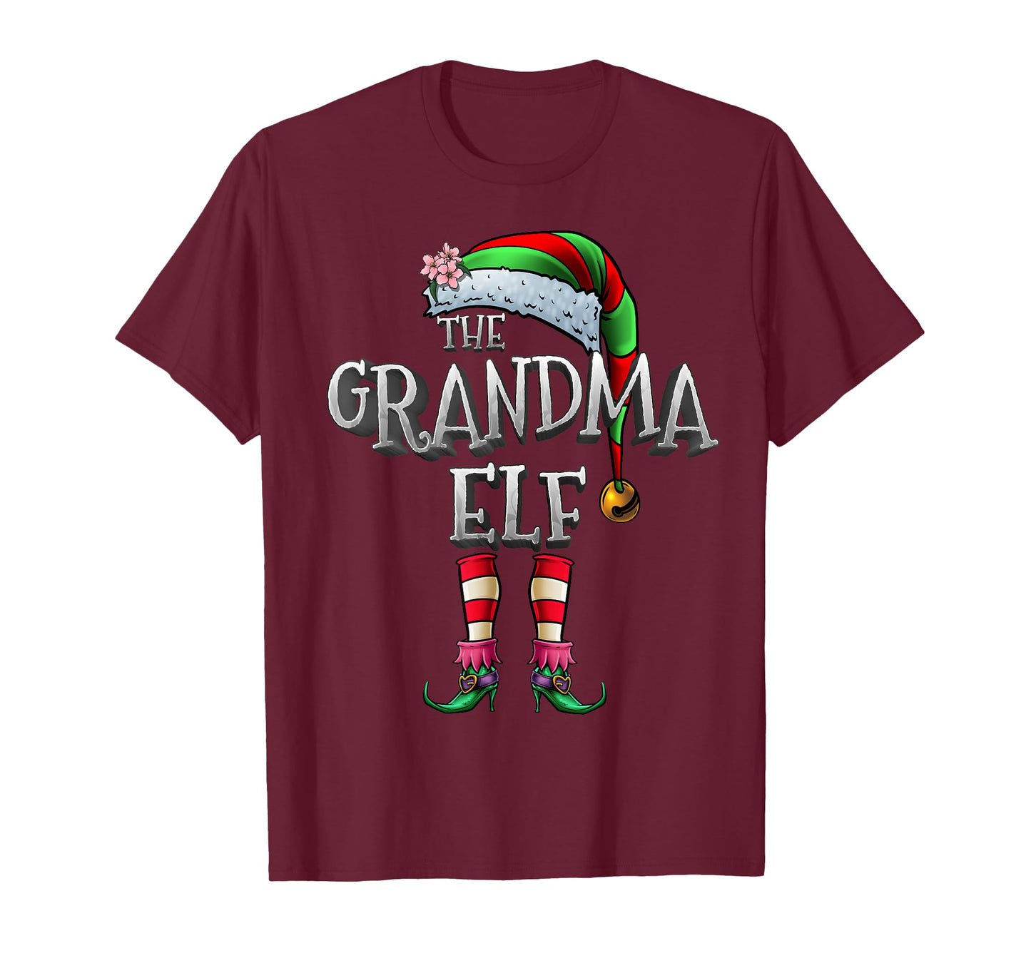 The Grandma Elf Shirt Matching Family Funny Christmas Elf T-Shirt