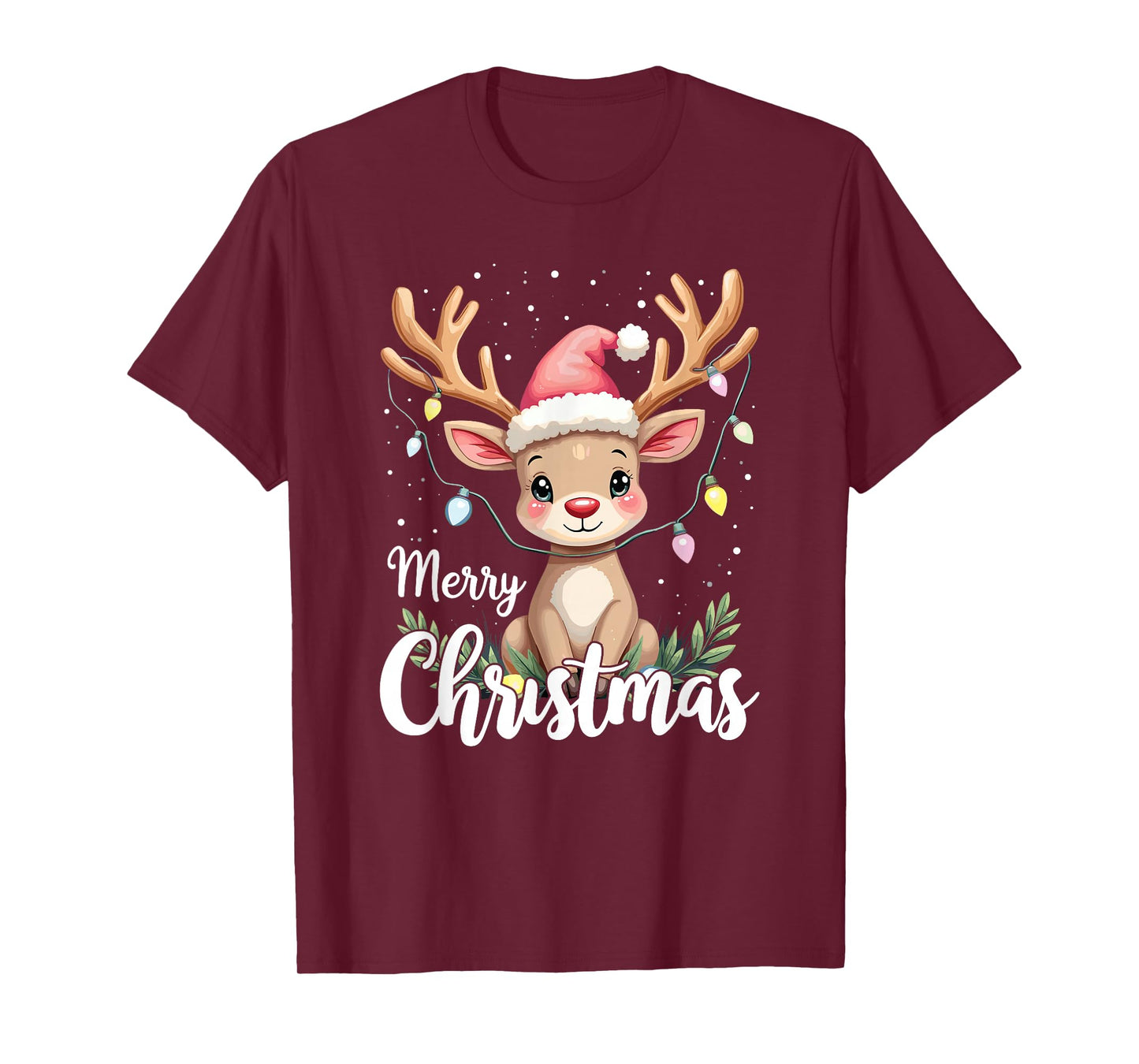 Merry Christmas Reindeer Xmas Family Festive Spirit T-Shirt